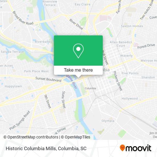 Historic Columbia Mills map