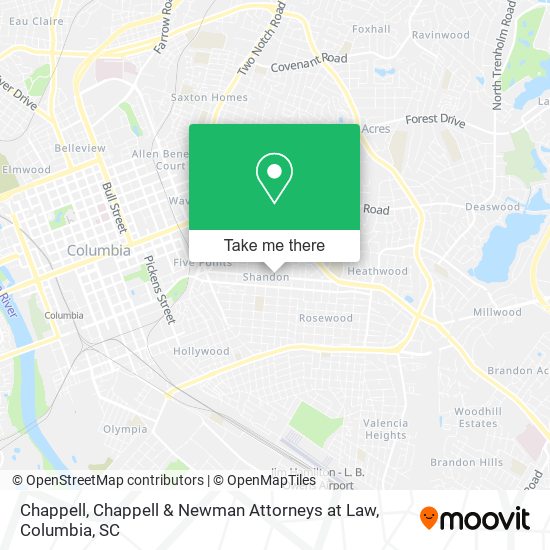 Chappell, Chappell & Newman Attorneys at Law map