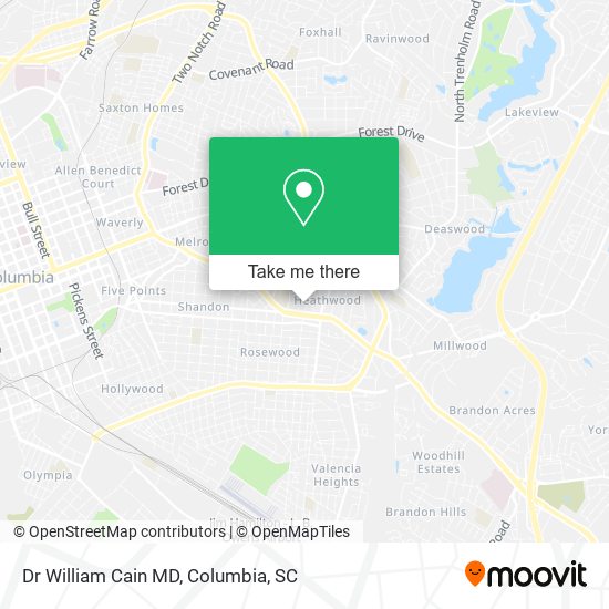 Dr William Cain MD map