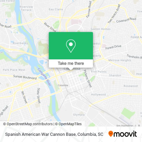 Spanish American War Cannon Base map