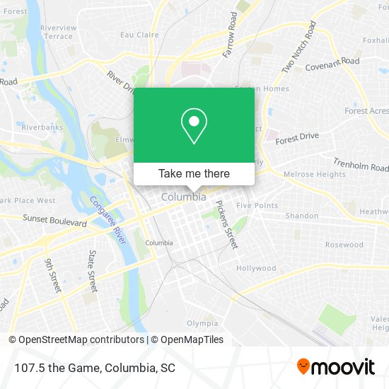 107.5 the Game map