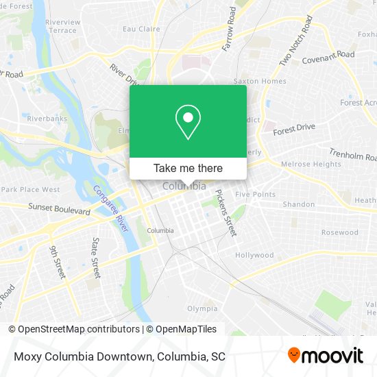 Moxy Columbia Downtown map