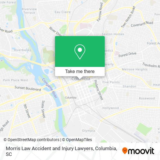 Morris Law Accident and Injury Lawyers map