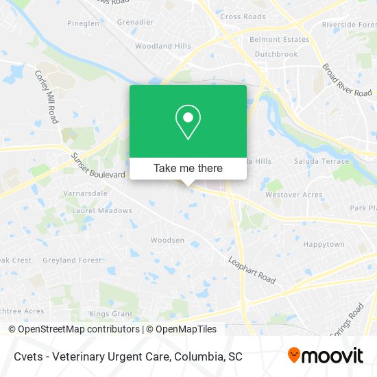 Mapa de Cvets - Veterinary Urgent Care