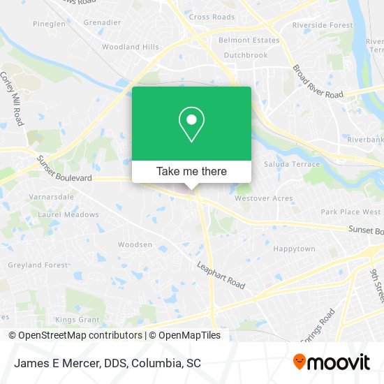 James E Mercer, DDS map