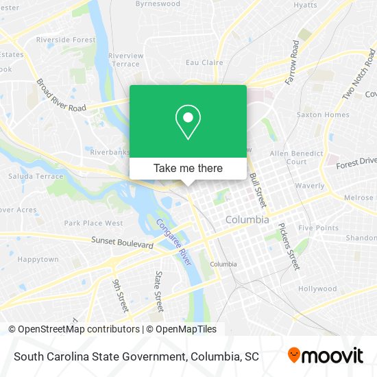 South Carolina State Government map