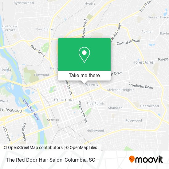 The Red Door Hair Salon map