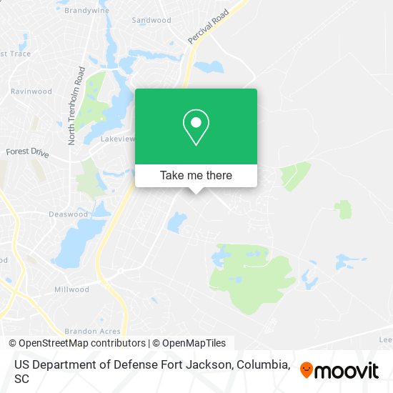 US Department of Defense Fort Jackson map