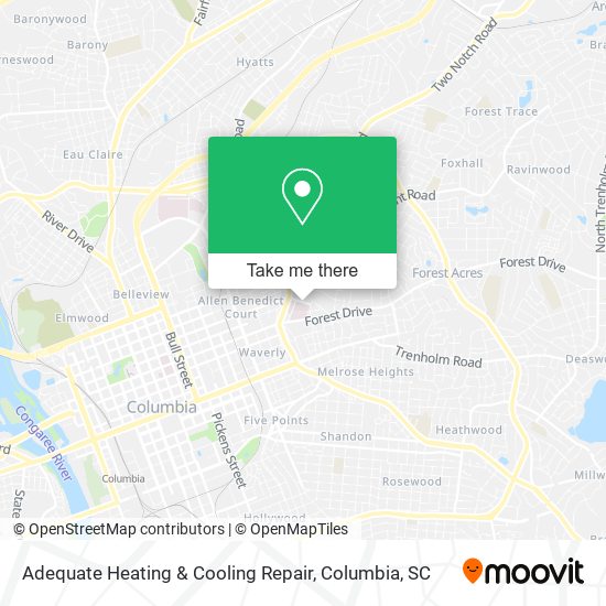 Adequate Heating & Cooling Repair map