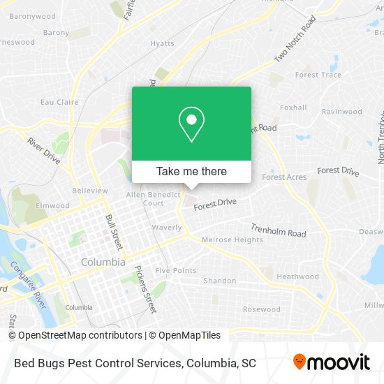Bed Bugs Pest Control Services map