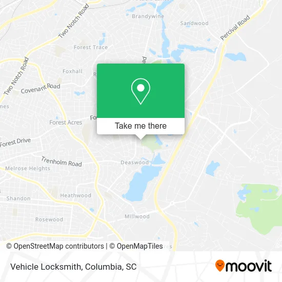 Vehicle Locksmith map