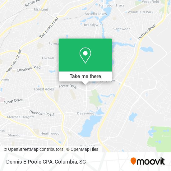 Mapa de Dennis E Poole CPA