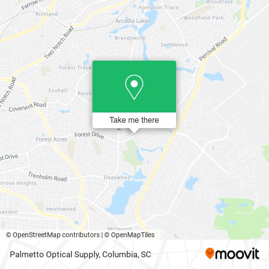 Palmetto Optical Supply map