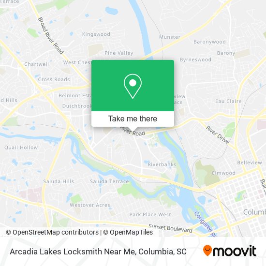 Mapa de Arcadia Lakes Locksmith Near Me