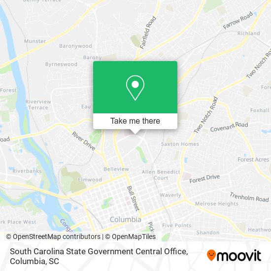 South Carolina State Government Central Office map