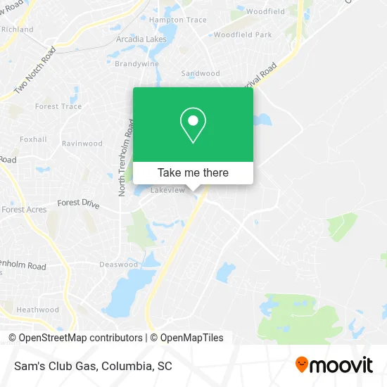 Sam's Club Gas map