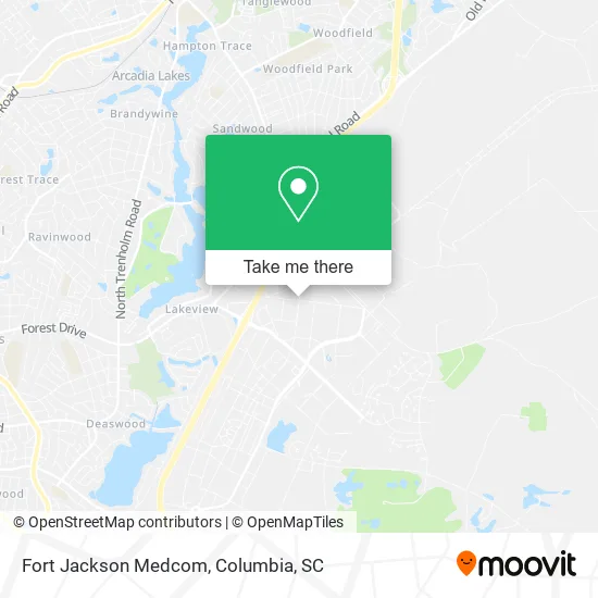 Fort Jackson Medcom map