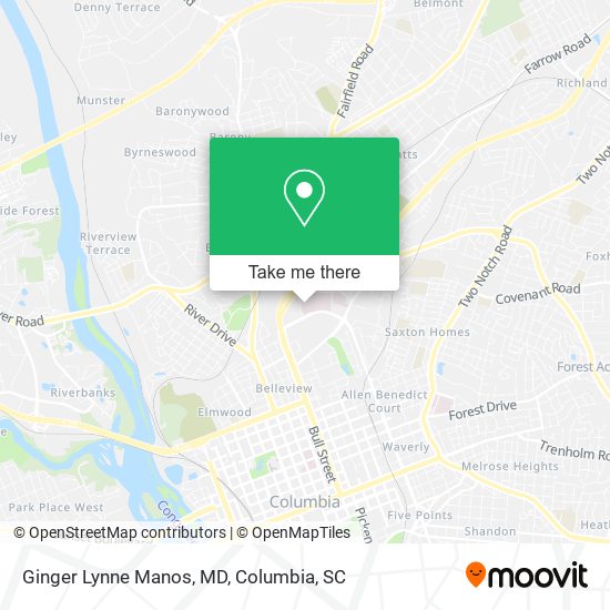 Ginger Lynne Manos, MD map