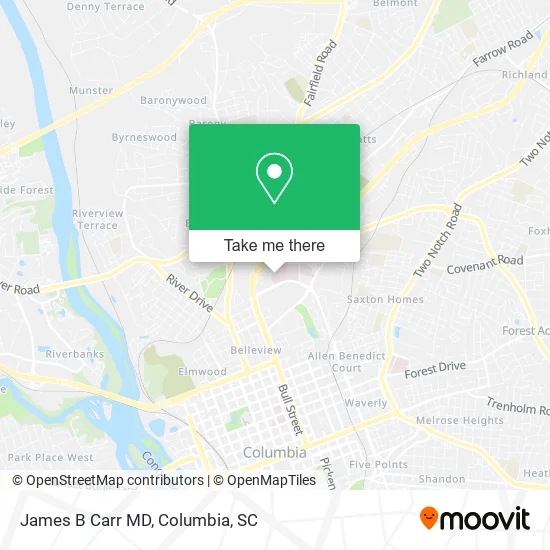 Mapa de James B Carr MD