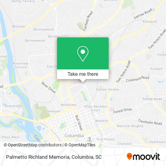 Mapa de Palmetto Richland Memoria