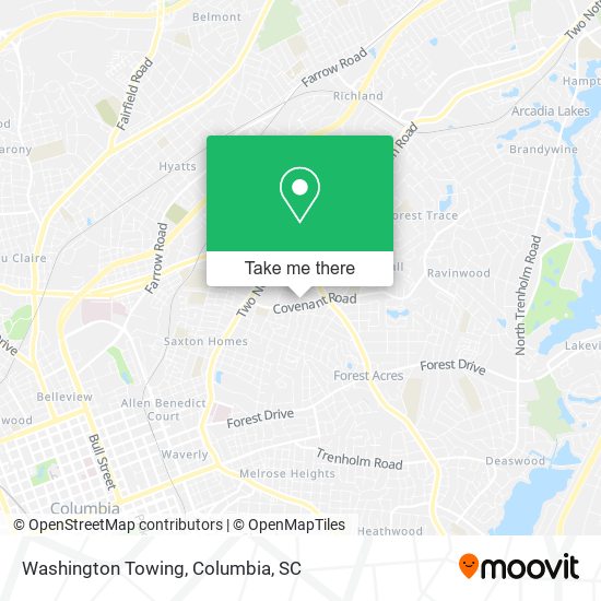 Washington Towing map