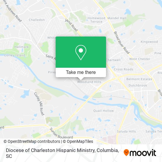 Diocese of Charleston Hispanic Ministry map