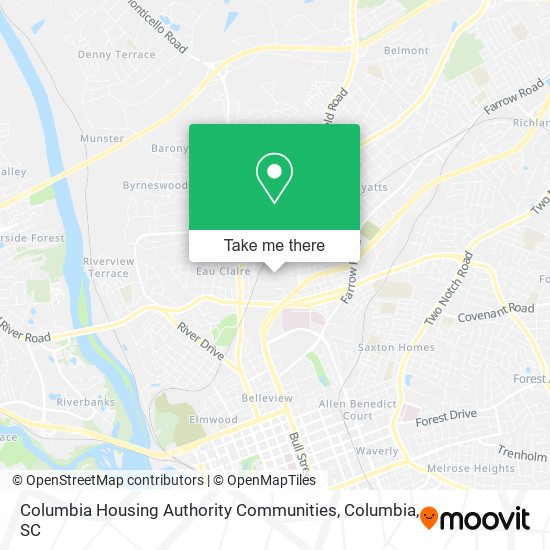 Mapa de Columbia Housing Authority Communities