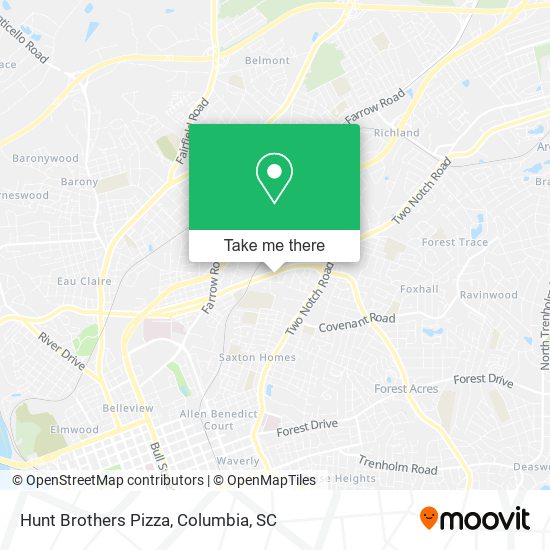 Hunt Brothers Pizza map