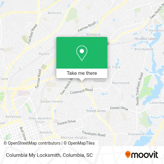 Columbia My Locksmith map