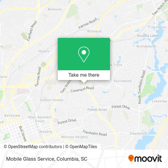 Mobile Glass Service map