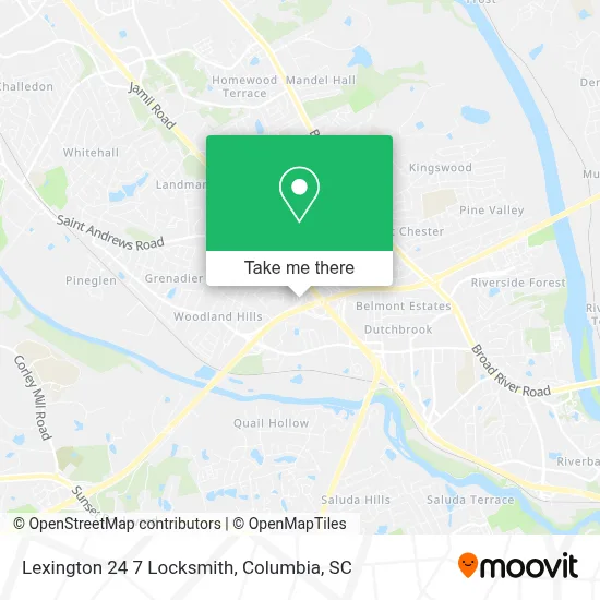 Lexington 24 7 Locksmith map