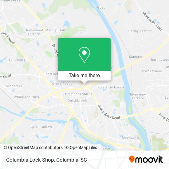 Columbia Lock Shop map