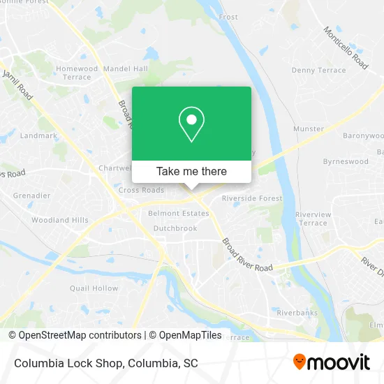 Columbia Lock Shop map