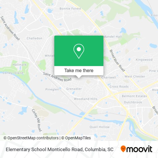 Elementary School Monticello Road map