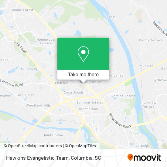 Hawkins Evangelistic Team map