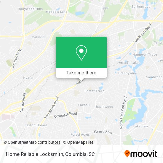 Mapa de Home Reliable Locksmith