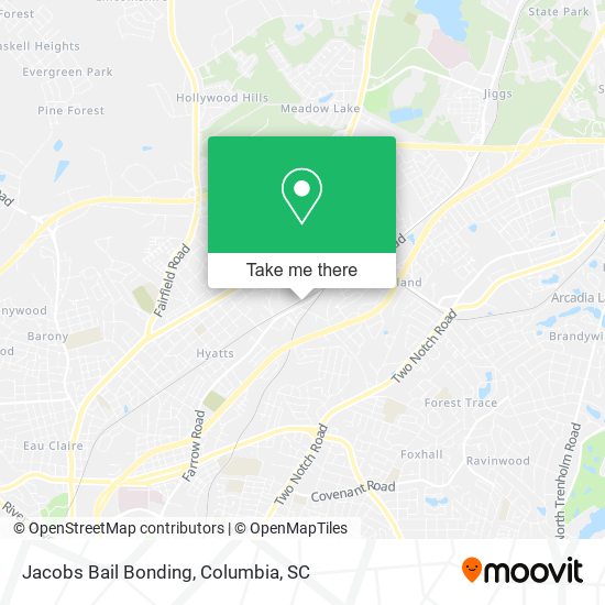 Jacobs Bail Bonding map