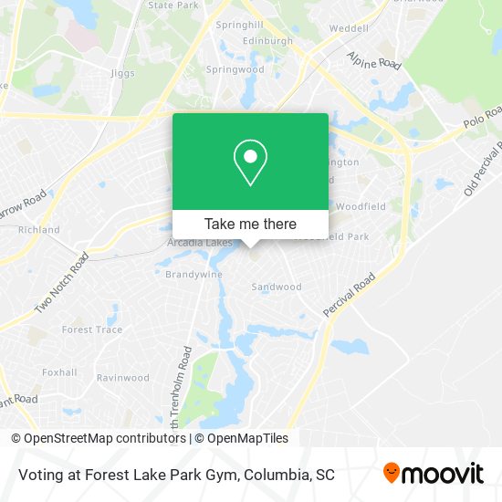 Voting at Forest Lake Park Gym map