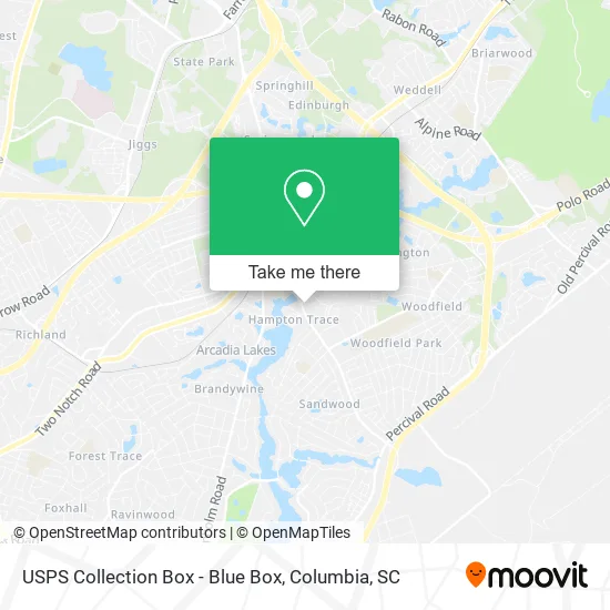 USPS Collection Box - Blue Box map
