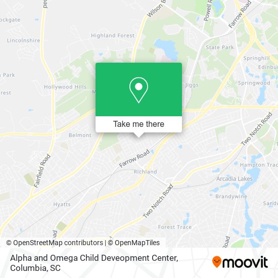 Alpha and Omega Child Deveopment Center map