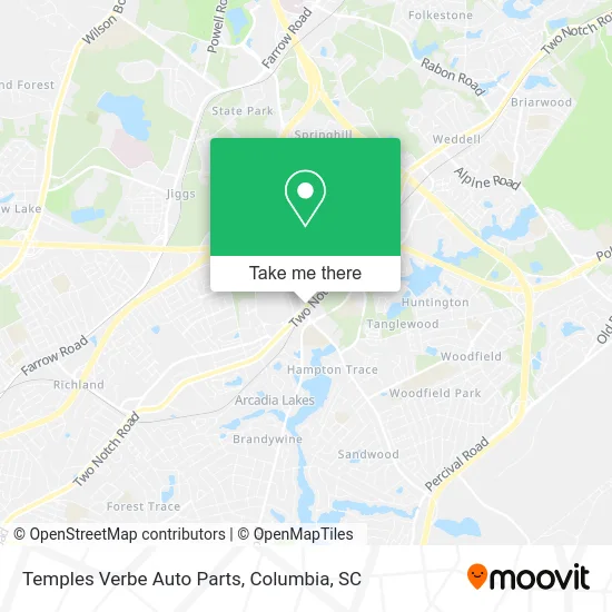 Temples Verbe Auto Parts map