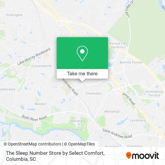The Sleep Number Store by Select Comfort map