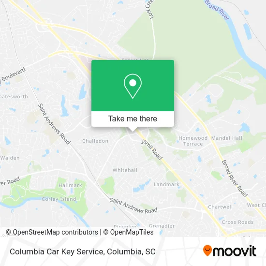 Columbia Car Key Service map
