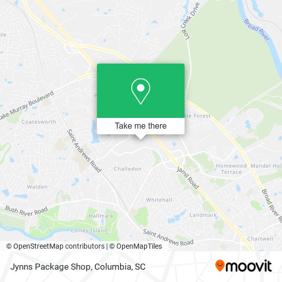 Jynns Package Shop map