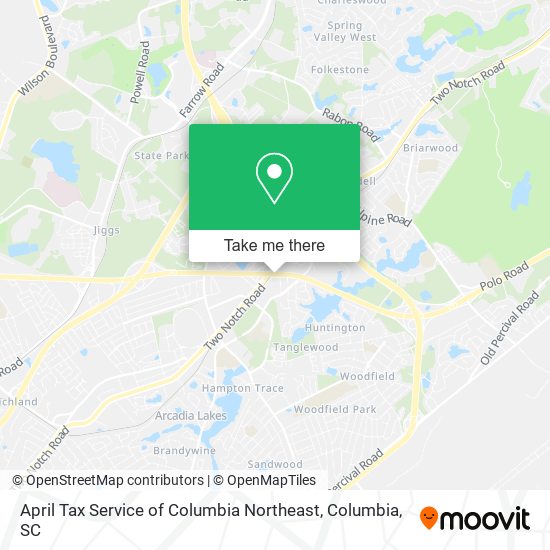 April Tax Service of Columbia Northeast map
