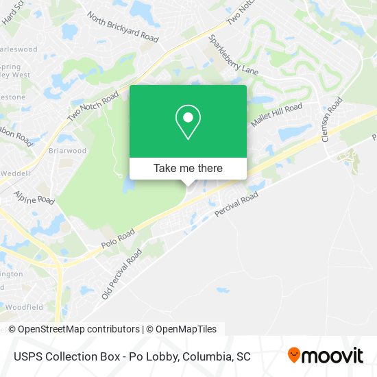 Mapa de USPS Collection Box - Po Lobby