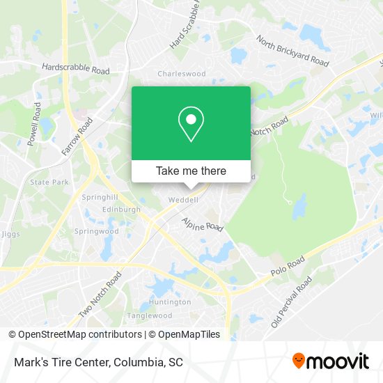 Mark's Tire Center map