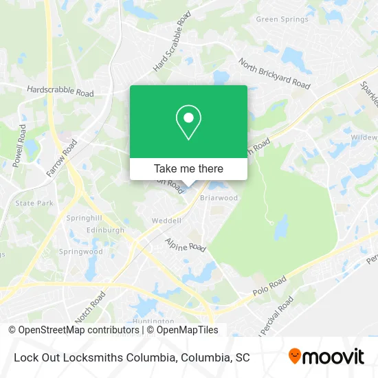 Lock Out Locksmiths Columbia map