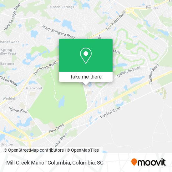 Mill Creek Manor Columbia map