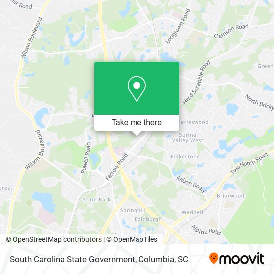 Mapa de South Carolina State Government